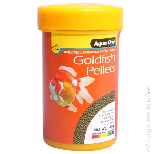 Aqua One Goldfish Pellet Food 1mm 45g by Pet One