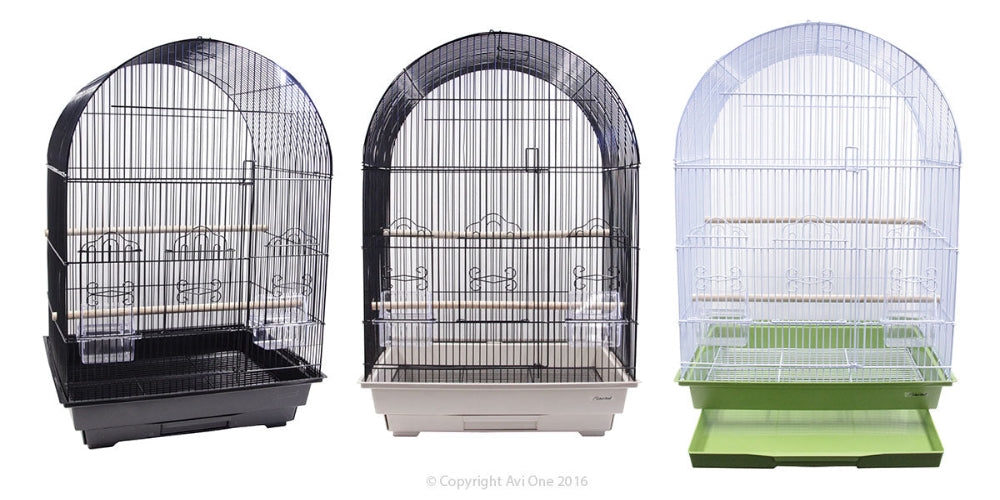 Avi One Bird Cage 450 Arch Top 46x36x56cm Easy to Assemble with Perches - The Chook Barn