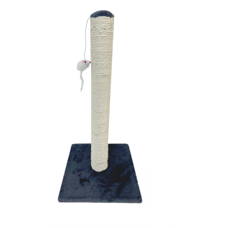 Pet One - Cat Sisal Post & Toy Tall Dark Grey 29X29X60Cm (4/Ctn) - The Chook Barn
