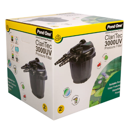 Pond One Claritec 3000 Pressurised Filter With 9W UV-C - The Chook Barn