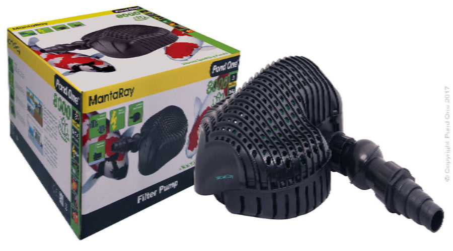 Pond One Mantaray 8000 Filter Pump 8700Lh 4.5Mh H 10M Cable - The Chook Barn