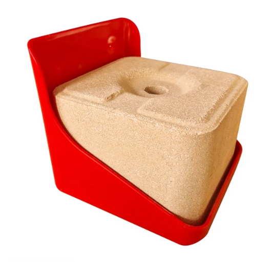 Wall Mounted Holder for Mineral Pecking Blocks - The Chook Barn