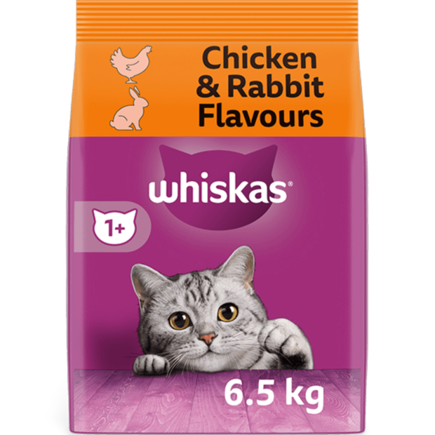Whiskas Adult Chicken & Rabbit 6.5Kg - The Chook Barn