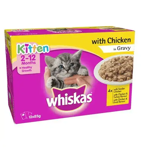 Whiskas Kitten With Tender Chicken in Gravy (85Gx4) X6 by Pet One