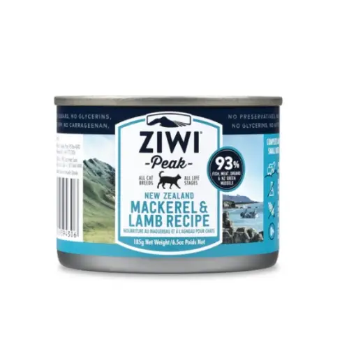 Ziwi Peak Canned Mackerel and Lamb Cat Food 185G (12/Tray) by Pet One