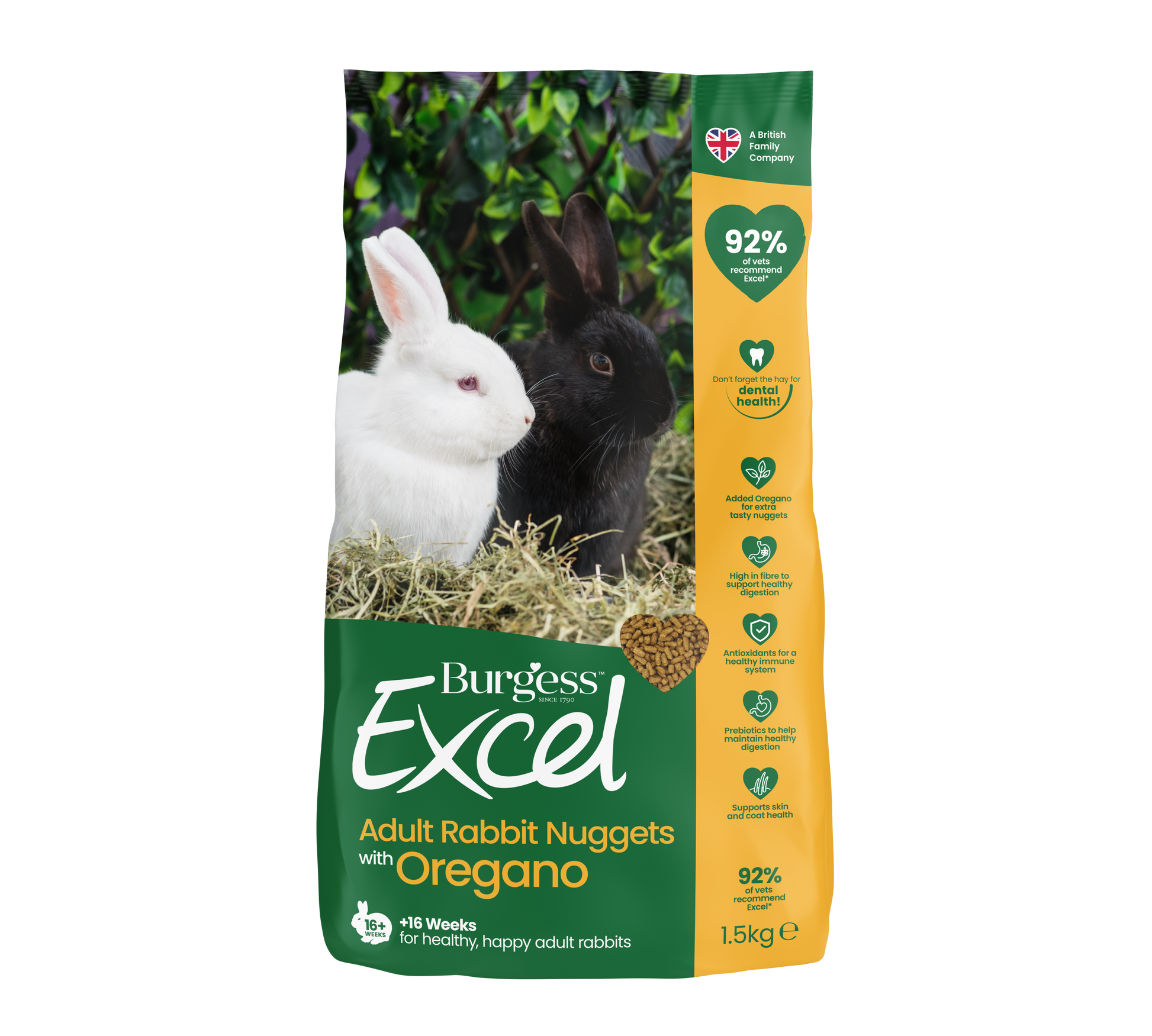 Topflite Burgess Excel Adult Rabbit Nuggets with Oregano 1.5kg by Topflite LTD