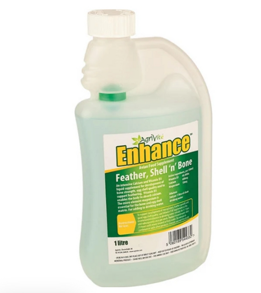 Agrivite Enhance 1 Litre Feather, Shell 'n' Bone - The Chook Barn