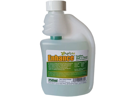 Agrivite Enhance 250ml Feather, Shell 'n' Bone Supplement - The Chook Barn