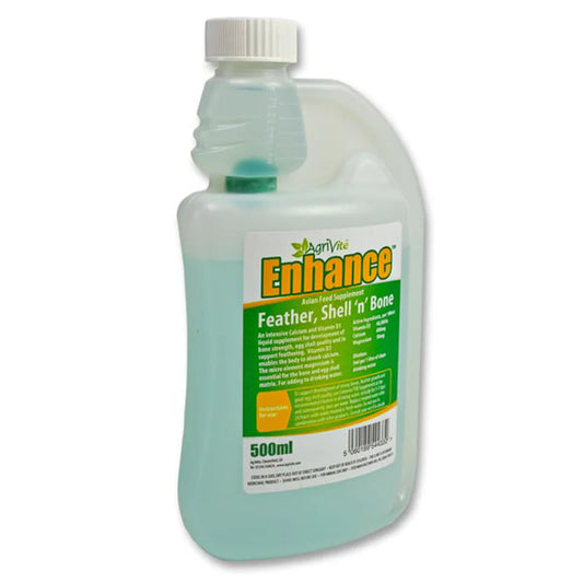 Agrivite Enhance 500ml Feather, Shell 'n' Bone Supplement - The Chook Barn