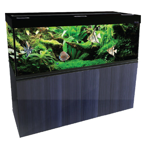 Aqua One Brilliance 150 Rectangular 398L Glass Aquarium Set Black - The Chook Barn