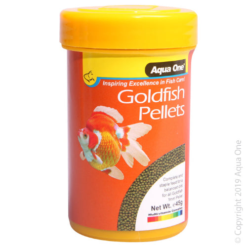 Aqua One Goldfish Pellet Food 1mm 45g - The Chook Barn