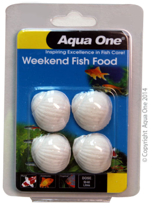Aqua One Weekend Fish Food Block 20g - The Chook Barn
