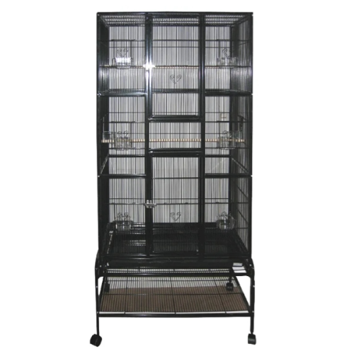 Avi One Bird Cage - 604T Square Tall Black 83.5 X 53.5 X 180.5Cm - The Chook Barn