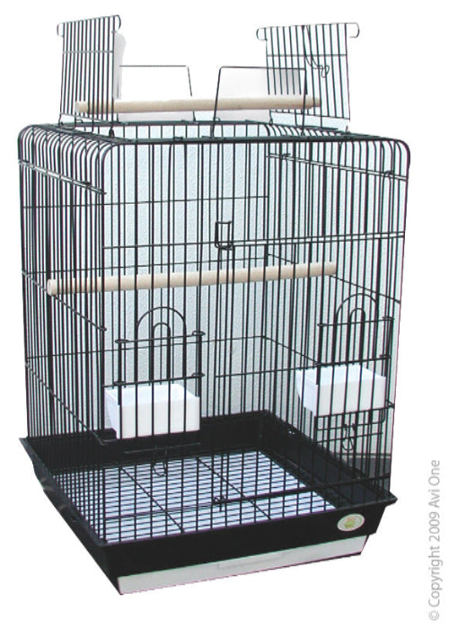 Avi One Bird Cage Open Top 46x46x56.9cm With Dual Trays - The Chook Barn