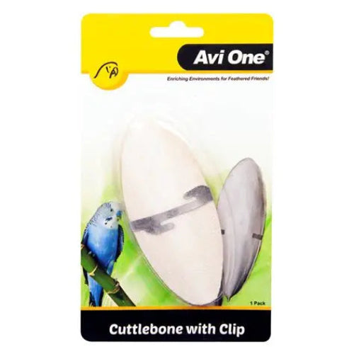 Avi One Bird Cuttlebone with Metal Clip - The Chook Barn