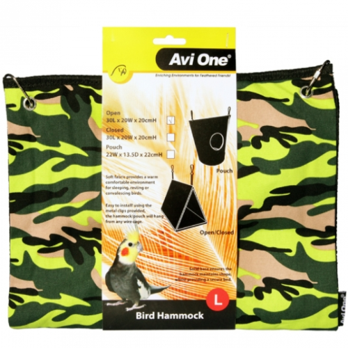 Avi One Bird Hammock-Open (L) 30L X 20W X 20Cm H - The Chook Barn