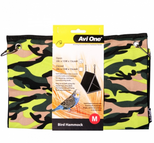 Avi One Bird Hammock-Open (M) 28L X 15W X 15Cm H - The Chook Barn
