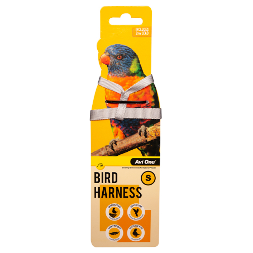 Avi One Bird Harness with Shock Resistant Lead Small - The Chook Barn
