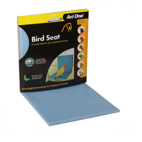 Avi One Bird Seat Blue W Fabric Cover 14X14Cm Suit Wire Spacing Up To 22Mm - The Chook Barn