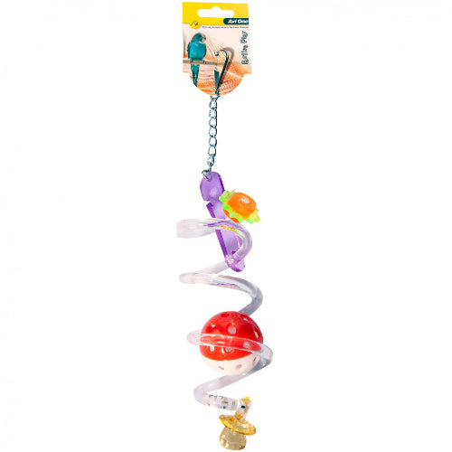 Avi One Bird Toy - Acrylic Spiral with Ball - The Chook Barn