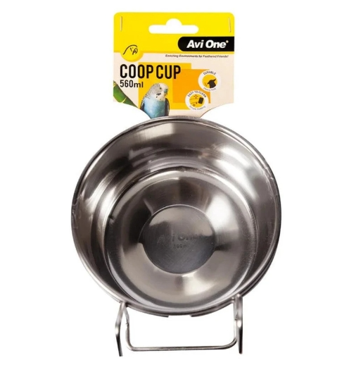Avi One Coop Cup - Steel with Hook Holder 280ml - The Chook Barn