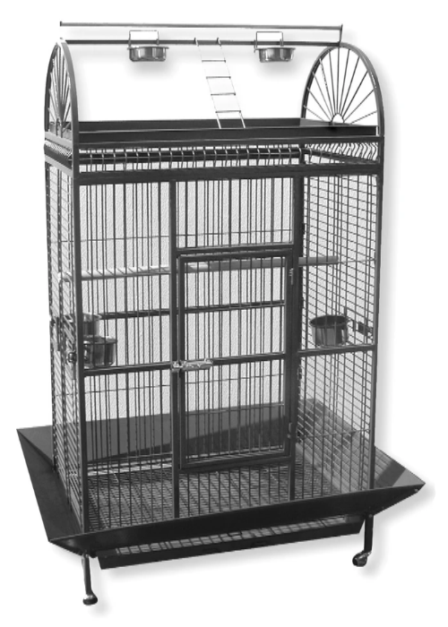 Avi One Parrot Cage 212 Silver/Black 122X82X179Cm - The Chook Barn