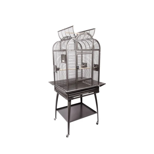 Avi One Parrot Cage - 826 Silver/Black 78X62X173Cm - The Chook Barn