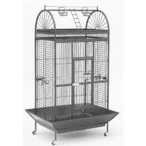 Avi One Parrot Cage - Sy210 Black/Silver 102X79X177Cm - The Chook Barn