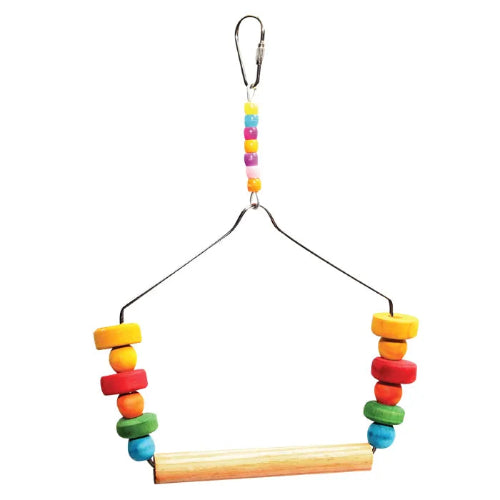 Avi One Parrot Toy - Coloured Block & Swing - The Chook Barn