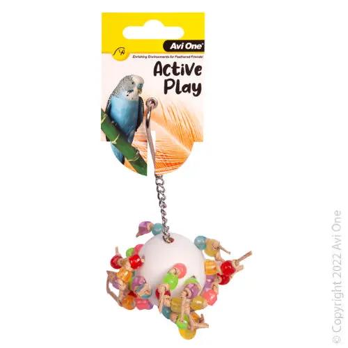 Avi One Sputnik Bird Toy 10 x 7cm Safe Activity for Small Birds by Pet One