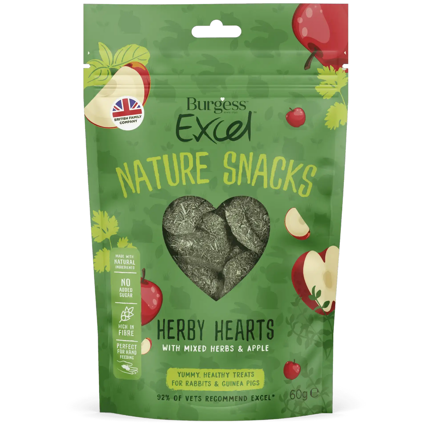 Topflite Burgess Excel Herby Hearts Treats 60g by Topflite LTD