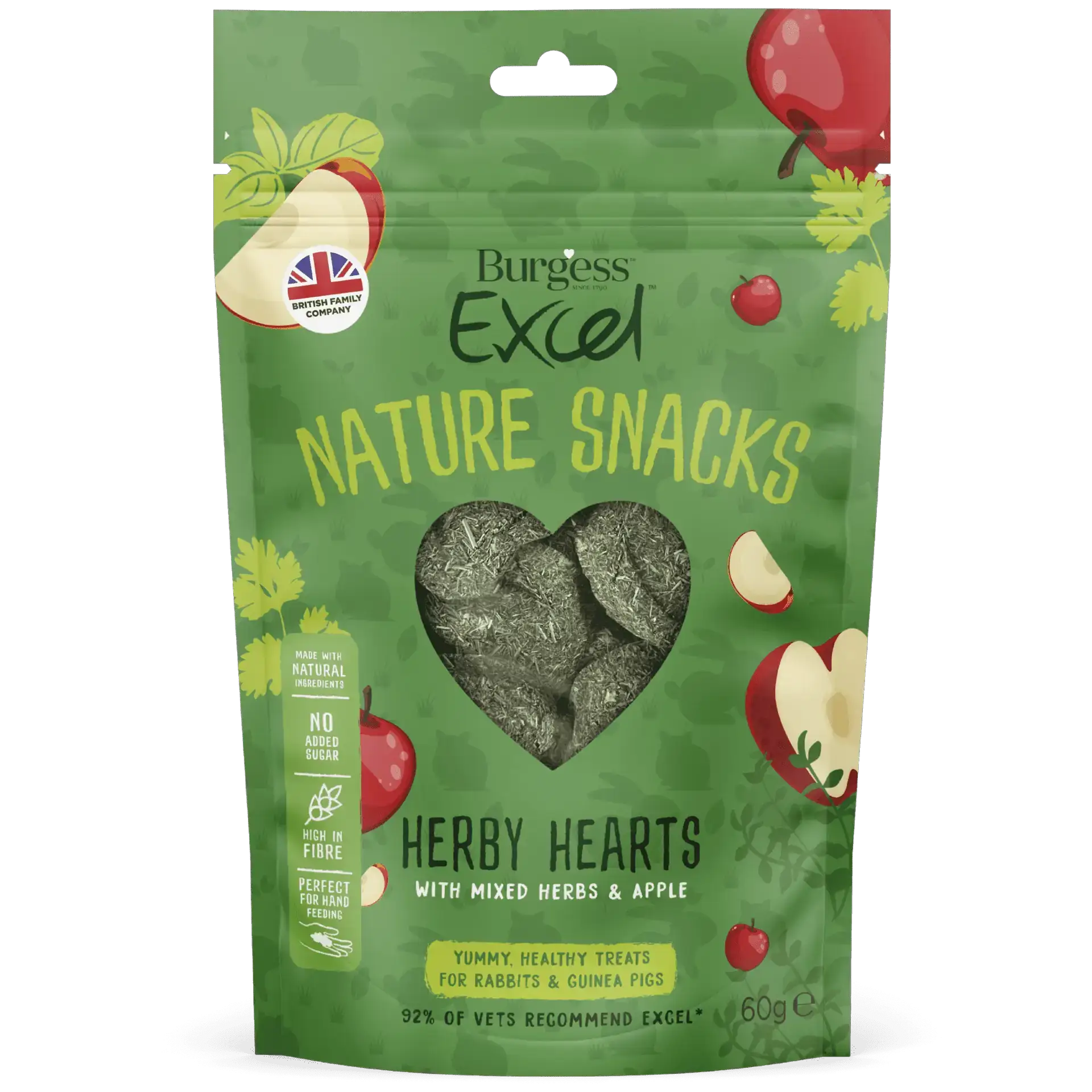 Topflite Burgess Excel Herby Hearts Treats 60g by Topflite LTD