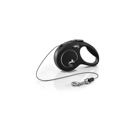 Flexi Classic Cat - 3M Black Mini Retractable Cord Leash - The Chook Barn