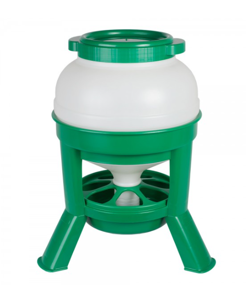 Hopper Feeder 20kg Plastic Green - The Chook Barn