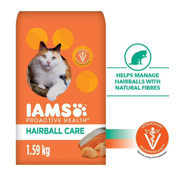 Iams Cat Hairball Care Chicken &amp; Salmon 1.59Kg - The Chook Barn