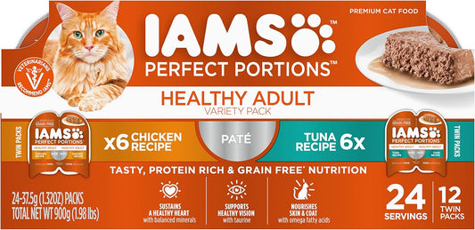 Iams Cat Perfect Portion Healthy Adult Chicken Pate 75G 24/Case - The Chook Barn