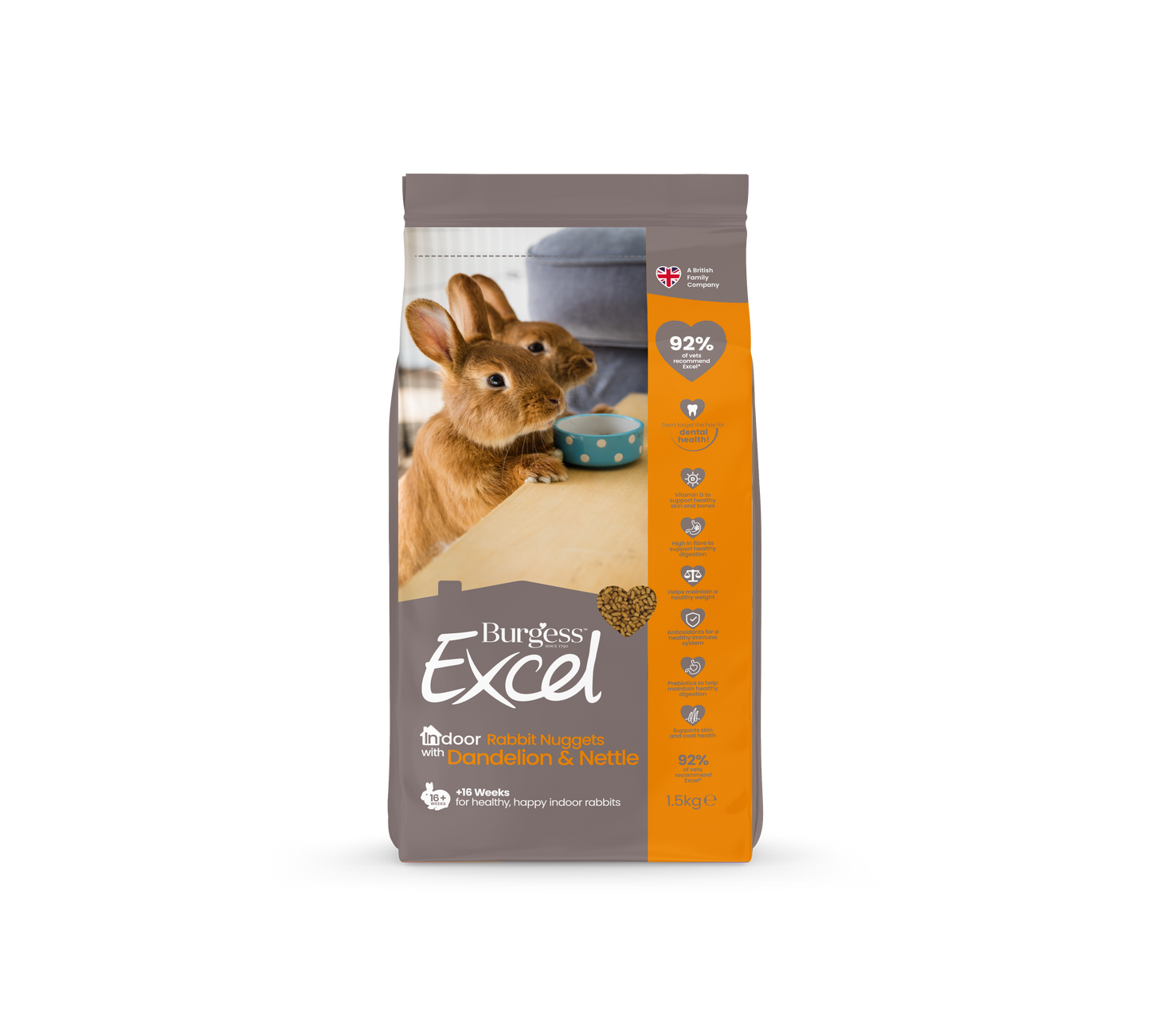 Topflite Burgess Excel Indoor Rabbit Nugget with Dandelion & Nettle by Topflite LTD