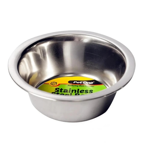 Pet One Bowl - Standard S/Steel 180ml - The Chook Barn
