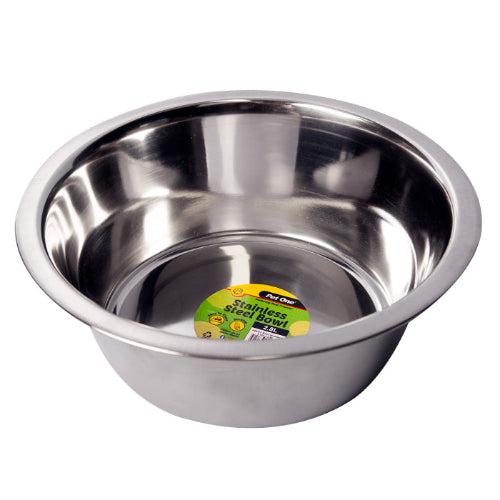 Pet One Bowl - Standard S/Steel 2.8L - The Chook Barn
