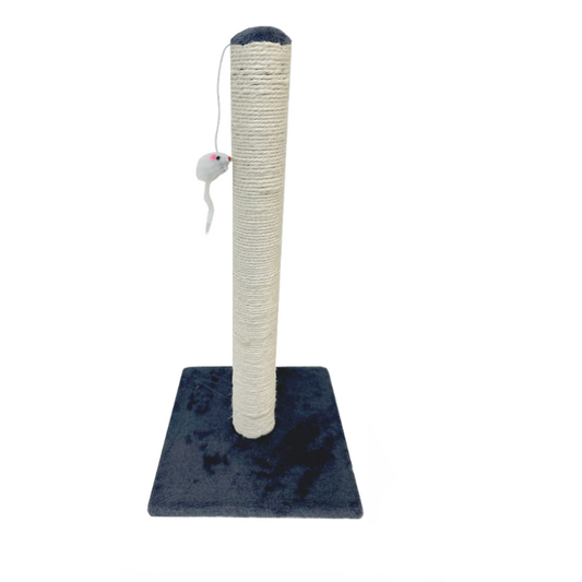 Pet One - Cat Sisal Post & Toy Tall Dark Grey 29X29X60Cm (4/Ctn) - The Chook Barn