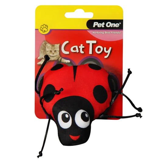 Pet One Cat Toy Beetle with String 10Cmh - The Chook Barn