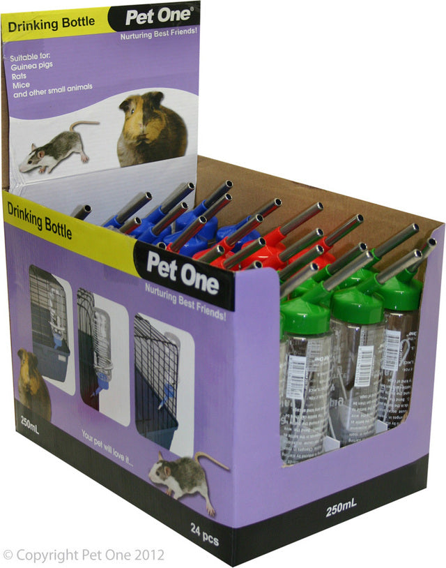 Pet One Deluxe Drinking Bottle - Clear - The Chook Barn