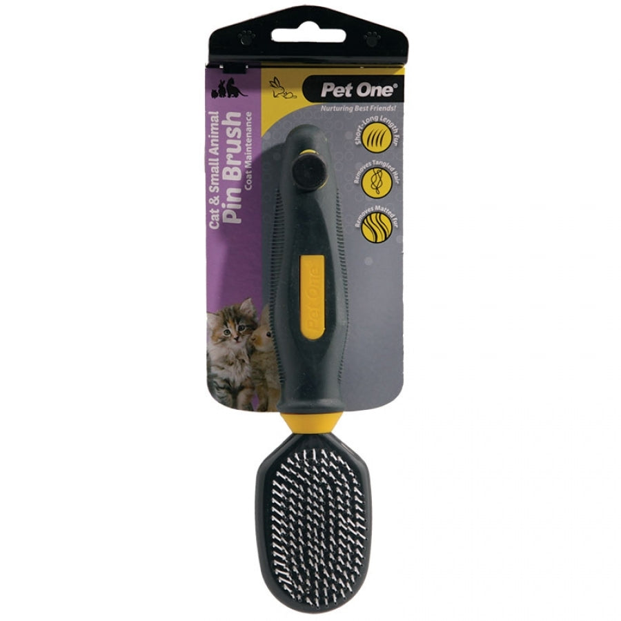 Pet One Grooming - Cat & Small Animal Plastic Pin Brush - The Chook Barn
