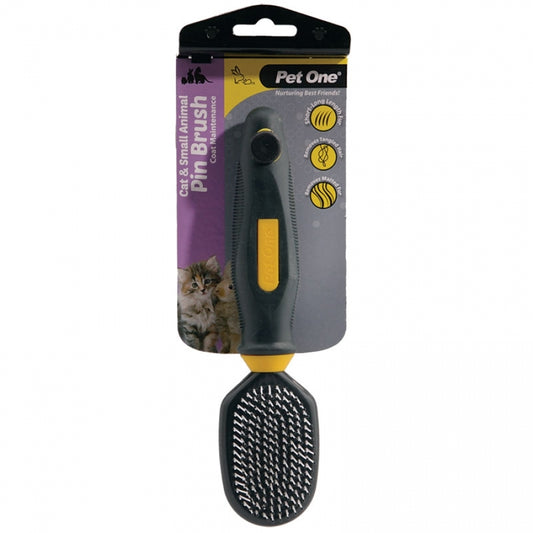 Pet One Grooming - Cat & Small Animal Plastic Pin Brush - The Chook Barn