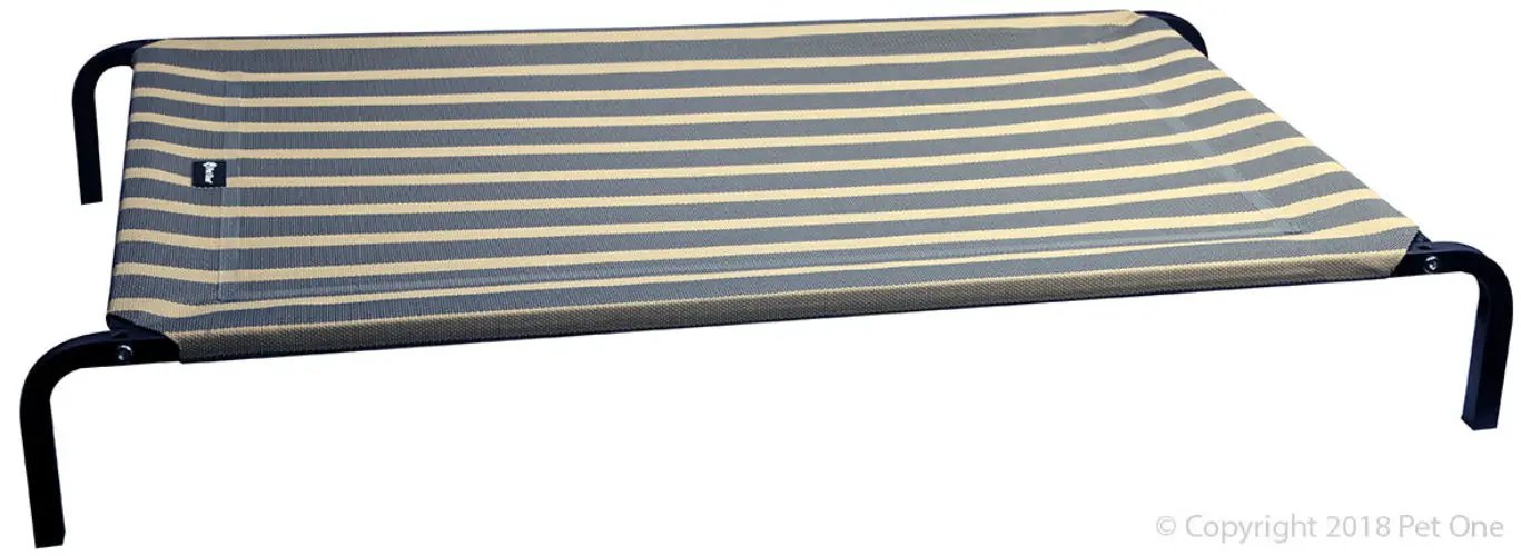 Pet One - Leisure Raised Dog Bed / Stripes 106X62X15Cm by Pet One