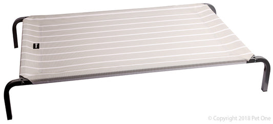 Pet One - Leisure Raised Dog Bed / Stripes 116X76X15Cm - The Chook Barn