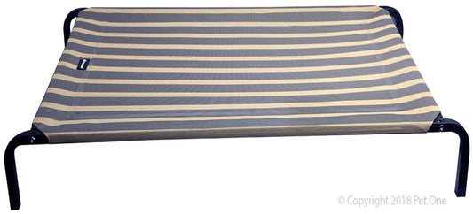 Pet One - Leisure Raised Dog Bed / Stripes 130X90X15Cm - The Chook Barn