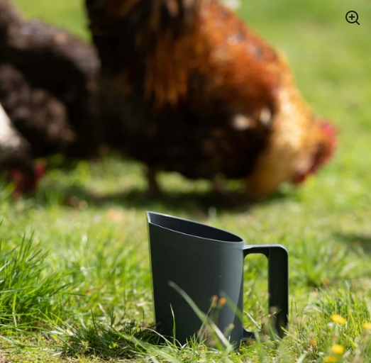 Plastic Black Feed Scoop 1.5 Litres - The Chook Barn