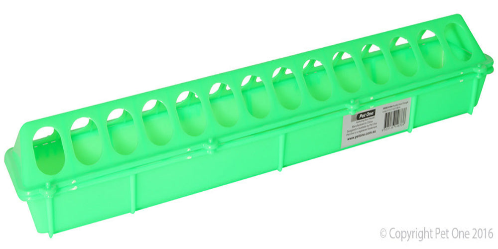 Poultry Feed Trough Long 51.5 X 12.5 X 8Cm - The Chook Barn