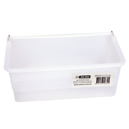 Poultry Feed Trough Rectangular L 23.3 X 12.5 X 7.7Cm - The Chook Barn